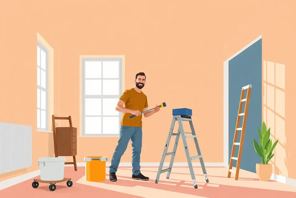 Intérieur rénové après travaux de peinture à Cannes