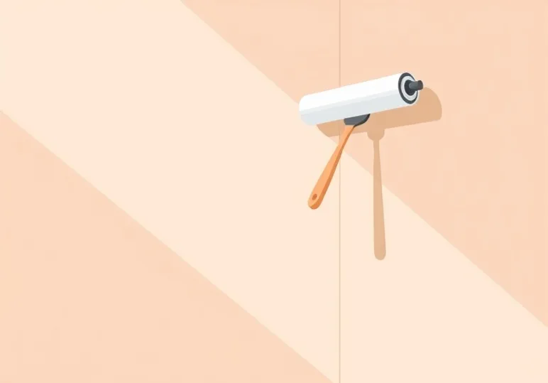 Pose de papier peint, rouleau et brosse à maroufler